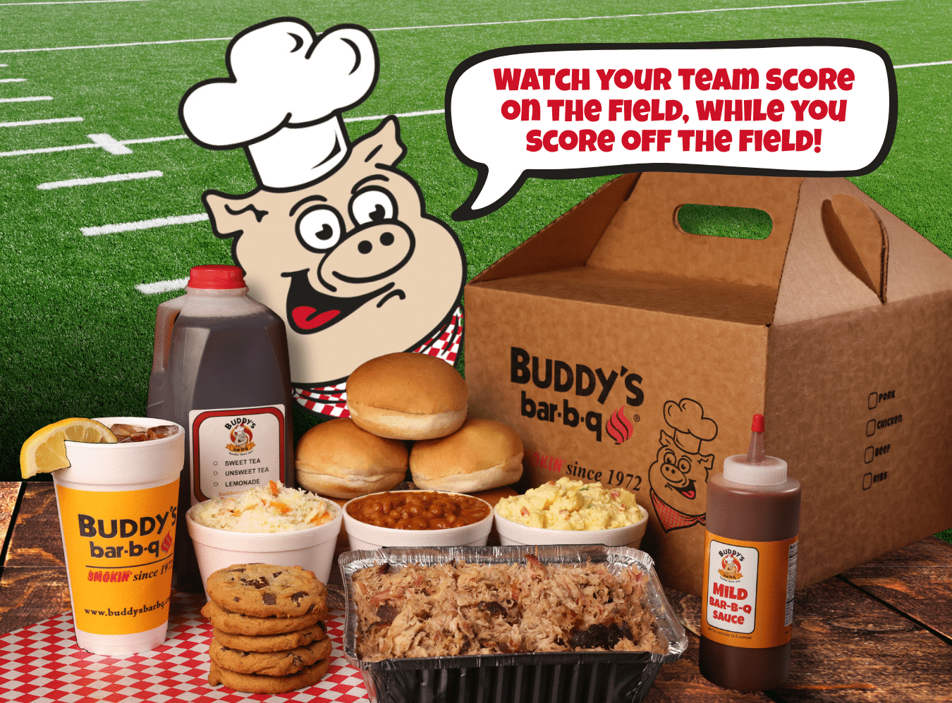 Buddy’s bar-b-q Offers Game Day Family Packs for Super Bowl